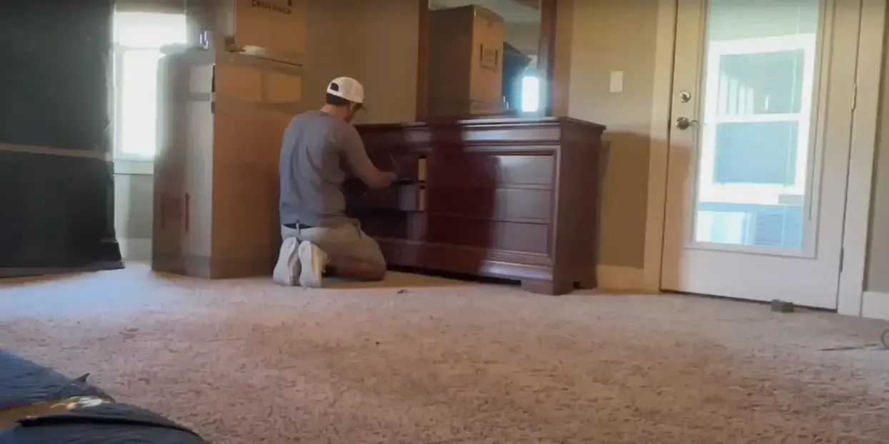 Preparing furniture for packing